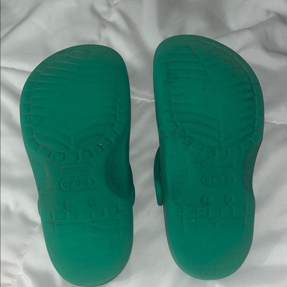 CROCS Teal Green Water Shoes with Ventilation Holes and Heel Strap - Picture 5 of 5